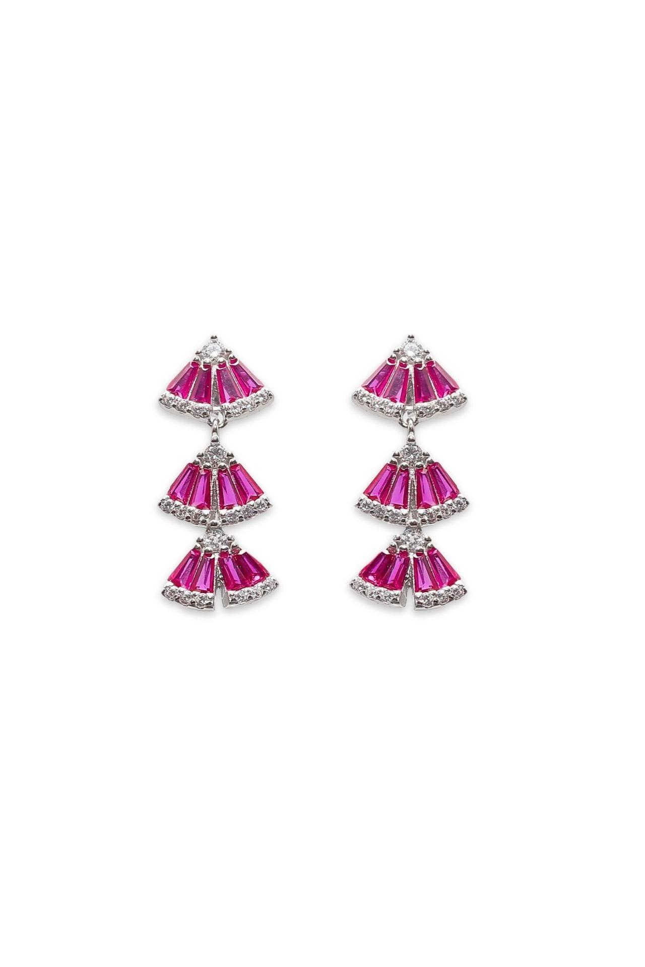 Ruby drop earrings