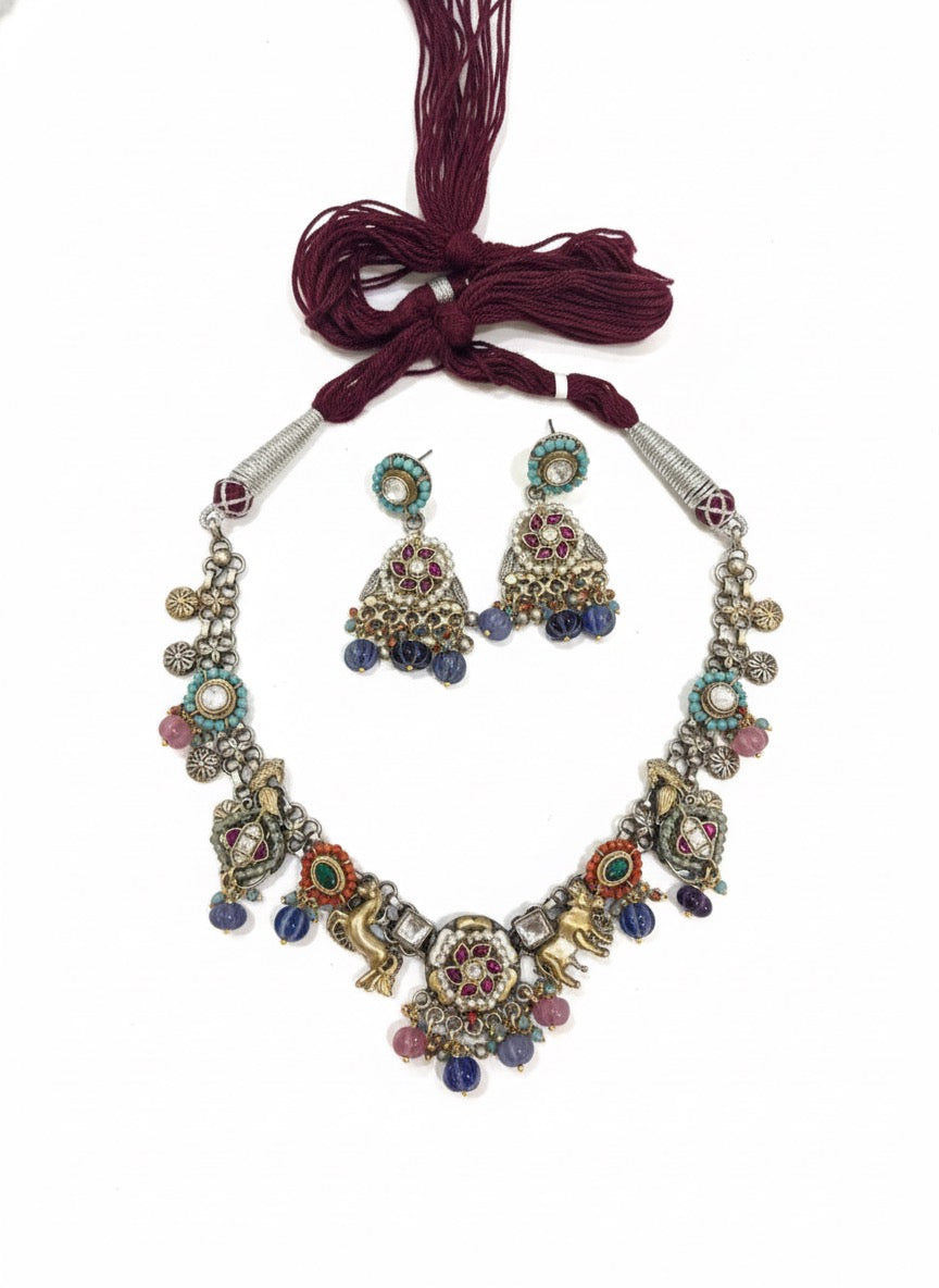 Antique Fusion Silver Necklace