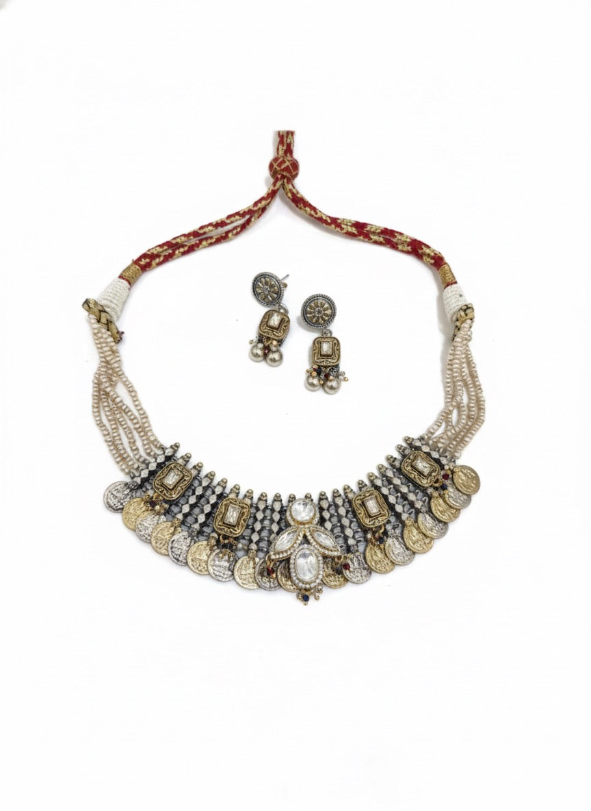 Coins antique necklace