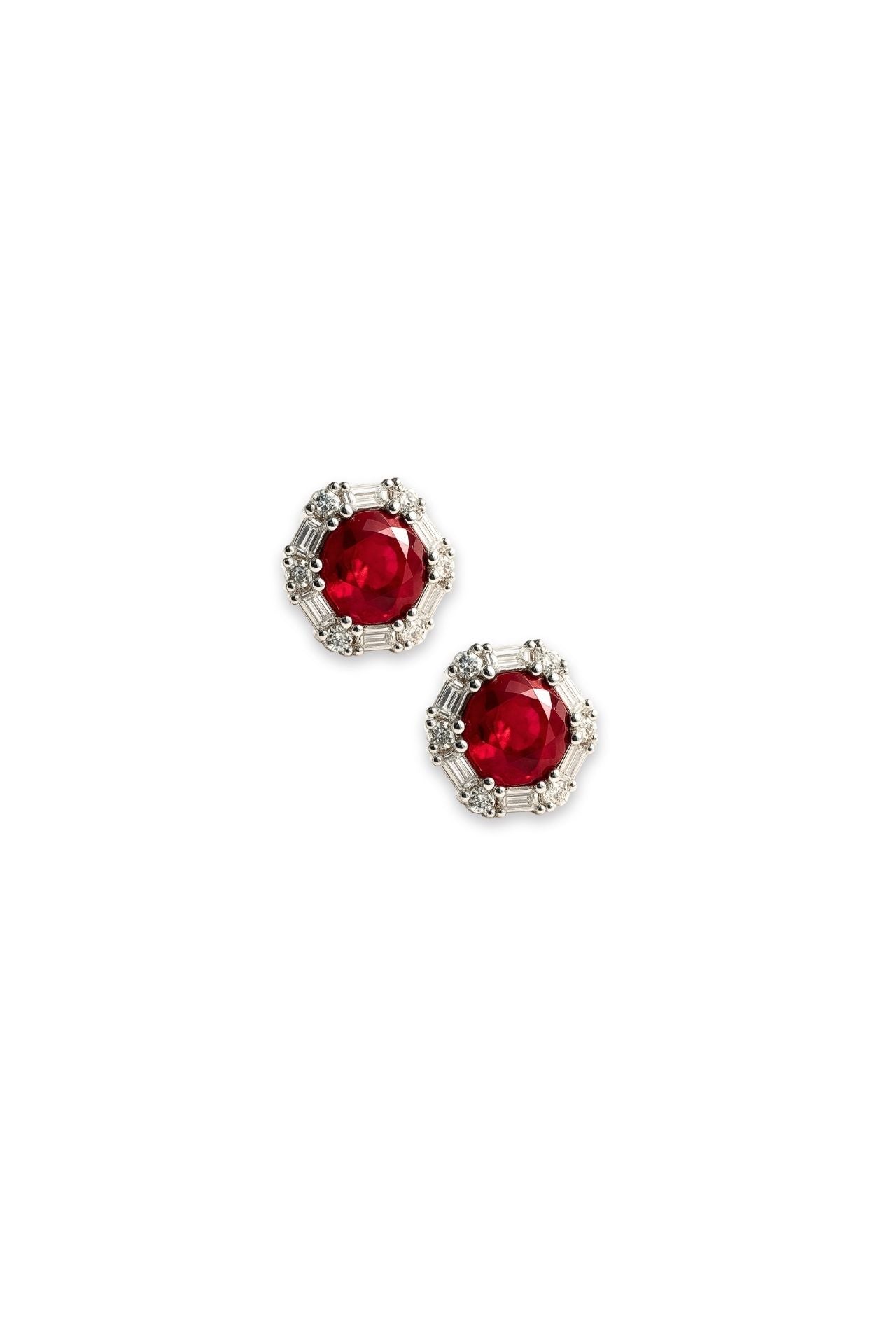 Ruby Diamond Earrings