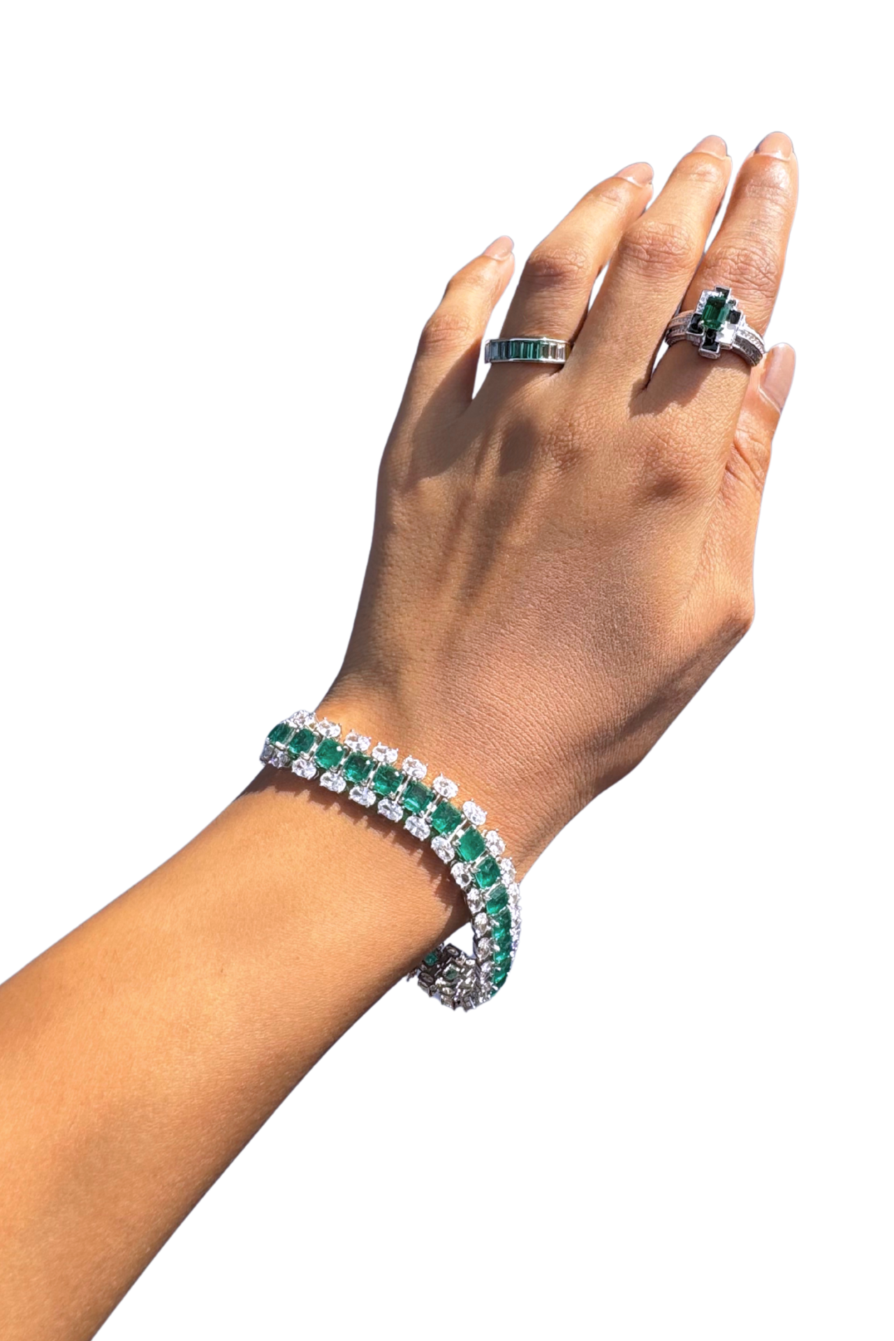 Emerald Oval Solitaire Bracelet
