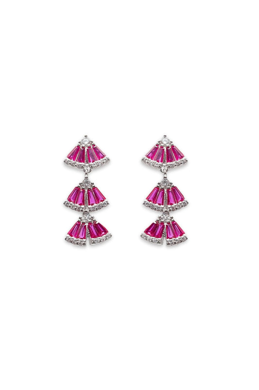 Ruby drop earrings