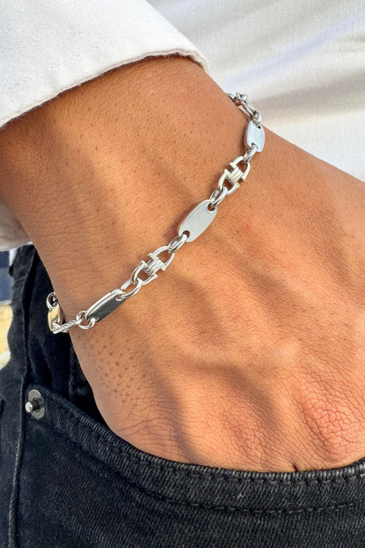 Silver link bracelet