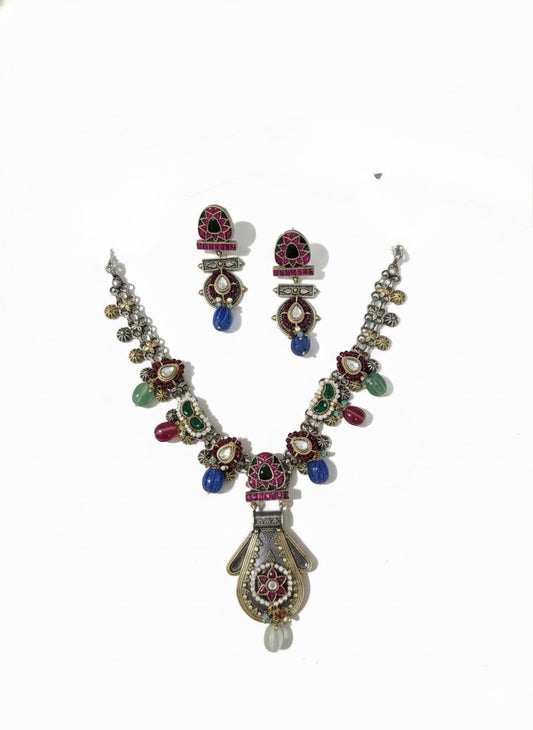 Antique Silver Necklace Set