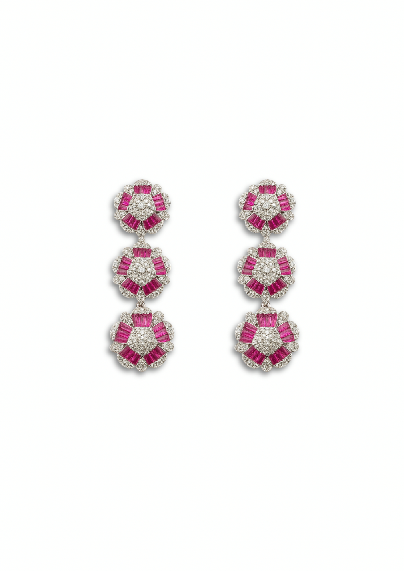 Ascend Ruby-Floral Earrings