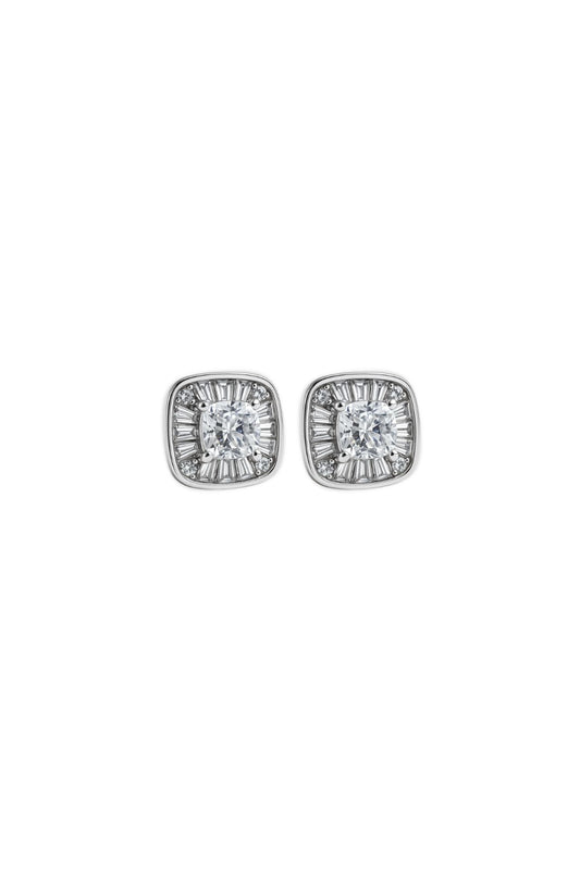 Cushion Solitaire Earrings