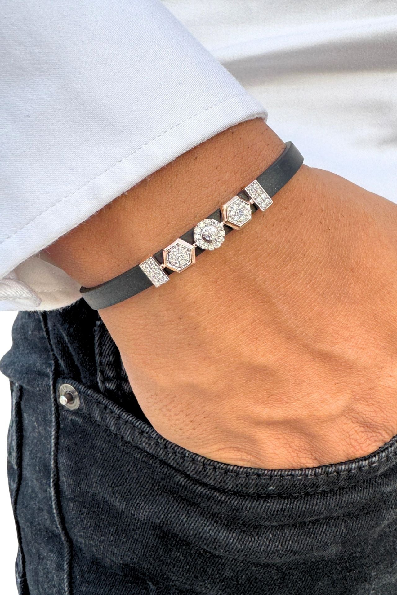 Premium Silver Silicon Bracelet