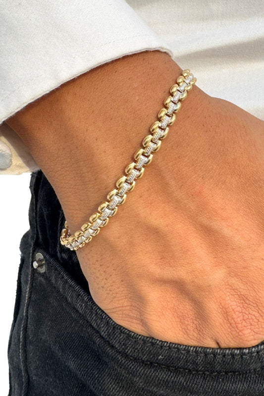 Mens Dual Polish Bracelet