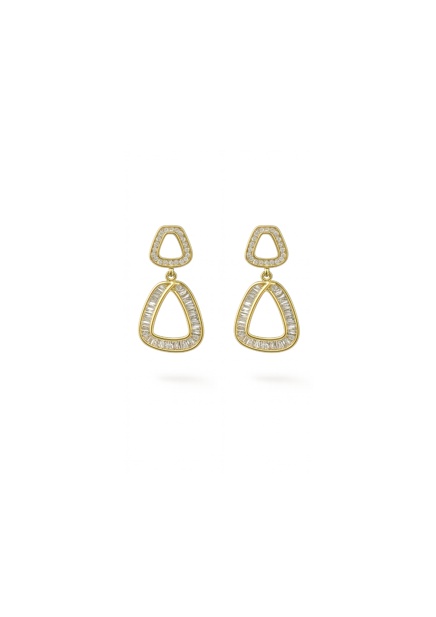 Abstract Curv-Tri Earriings