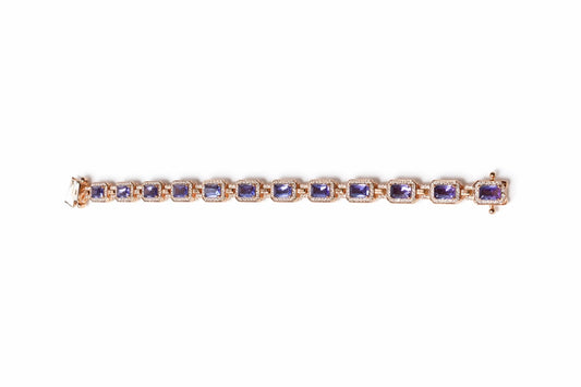 Tanzanite Rose Bracelet