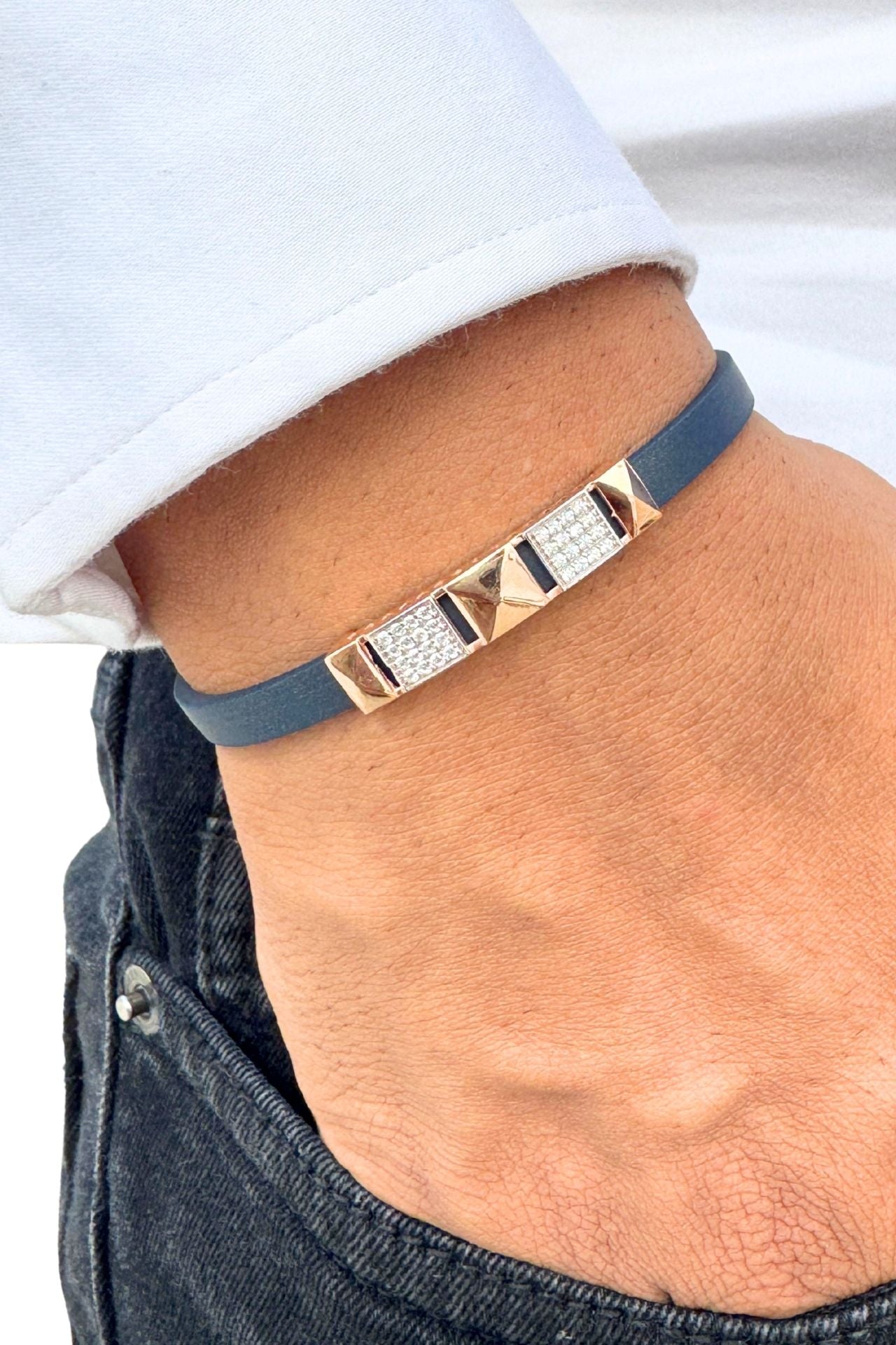 Premium Silicon Silver Bracelet