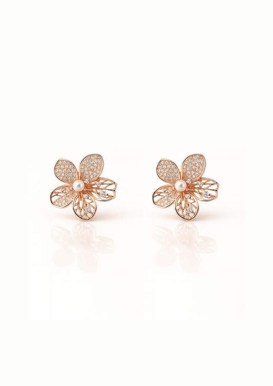 Rose Floral Studs