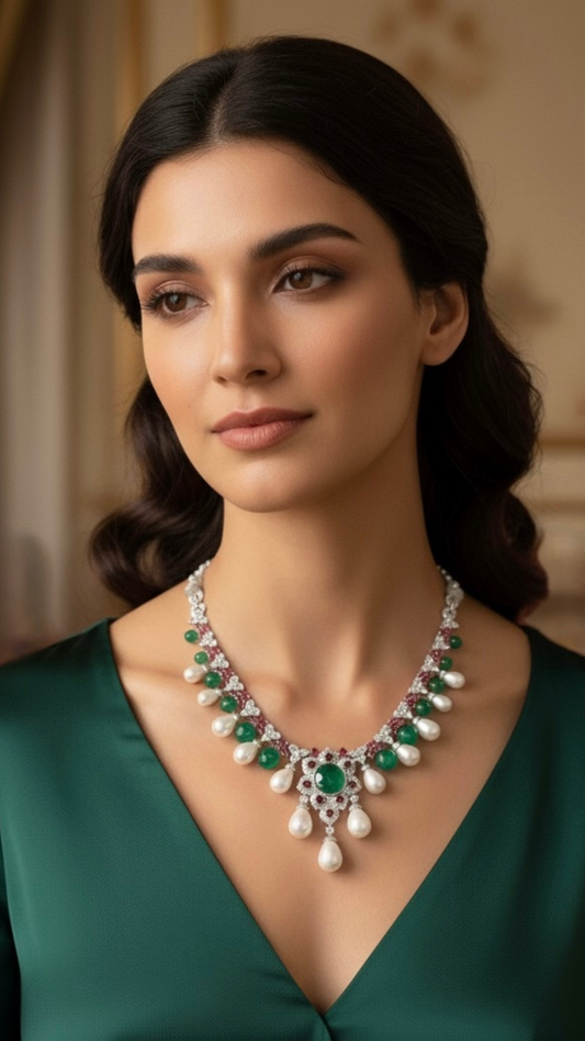 Luxe Art Floral Neckpiece